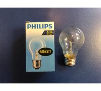 10X Philips Light Bulb Clear A55 E27 ES 60W 230V Dimmable [EEK: G]
