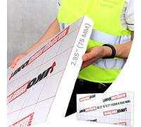 10x PIR Insulation Boards 1200 x 450 x 75 mm; 47.2 x 17.7 x 2.95 in, Panel Set Covers 5.4 m² (58 ft²), Rigid Thermal Panel with Aluminum Foil on Both Sides for Walls, Roofs, Floors and Sheds