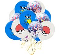 10X Pokemon Balloons Birthday Latex Party Confetti Pikachu Decoration
