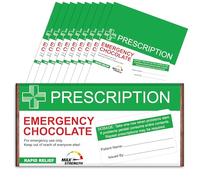 10x Prescription Chocolate Bar Wrappers. Husband Wife Mum Mam Mother Dad Father Family Birthday Work Secret Santa Gift Novelty Prank Fun Friend Present (Chocolate Not Included). Multipack: Pack of 10.