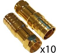 10X Pro Outdoor Ct125 Wf125 F Type Hex Crimp Connector Plug Thick Coax Cable