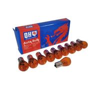 10X Quinton Hazell Car Vehicle Replacement 12V 21W Bau15S Amber Bulb Qbl581