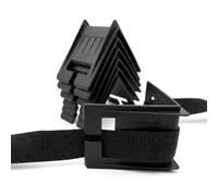 10x Ratchet Strap Corner Protectors - Pallet & Cargo Load Edge Guards for Up to 50mm Straps - Reusable Plastic Strap Protection for Trucks, Trailers & Vans - Black -