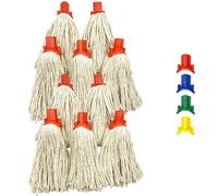10x Red Cotton Floor Mop Heads Set Replacement Heavy Duty Cleaning