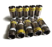 10x RG59 F-Connector Compression Crimp Male Plug-Outdoor Satellite Cable SKY End