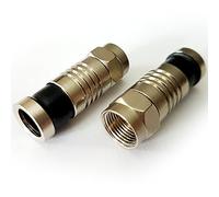 10x RG6 F-Connectors Compression Crimp Male Plugs-Outdoor Satellite Coax Cable