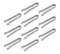 10X Rink Drink Stainless Steel Ice Tongs - 17Cm - Metal Kitchen Party Bar Serving Pincers