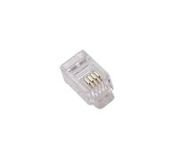 10x RJ11 RJ12 Gold Crimp Plugs 6P4C 4 Contact Pin End Connector ADSL FAX