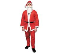 10X Santa Costume Christmas Costume Carnival Pants Coat Hat Beard Belt