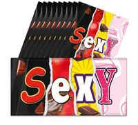 10x Sexy Rude Chocolate Bar Wrappers. Funny Choc Cover Joke Insult Husband Wife Birthday Xmas Secret Santa Gift Novelty Prank Fun Friend Present. Multipack: Pack of 10. (Chocolate Not Included).