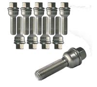 10x silver Wheel bolts M14x1.5 ball seat 2-piece R14 for VW ID. Buzz EB Touareg