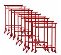 10x Size.4 Adjustable Steel Trestle Stands 1.32m-2.22m, Heavy Duty Folding Sawhorse Workbench Support Frame for Woodworking Construction Garage