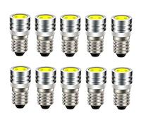 10x SMD LED Bulb E10 Screw Thread 6 V Volt Xenon White Bike Type 1 W Power