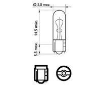 10x STOP bulb W2x4.6d W2,3W 12061CP PHILIPS for AUDI FIAT VW LANCIA PEUGEOT