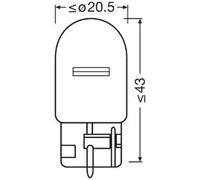 10x STOP bulb W3x16d WY21W 7504 OSRAM for VW MITSUBISHI NISSAN PEUGEOT SUZUKI MG
