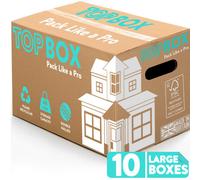 10X Topbox Large 48 Litre Double Walled Moving And Storage Boxes