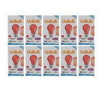 10X Unibulb B22 Gls 40W 1000K Fireglow Red Light Bulb - Pack Of 1
