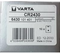 10x Varta Button Cell Lithium - Varta (6430), Cr 2430 1-Bl (6430) Varta