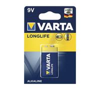 10x Varta Longlife 9V Block Batteries Alarm Remote Control Industrial Power