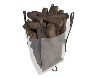 10x Ventilated Firewood Bag | 100x100x100cm | Mosquito Net Bulk bag Firewood for max one tonne | Wood not included | Strong and Resistant Vented Log Bags for Wood
