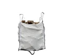 10x Ventilated Firewood Bag | 80x80x80cm | Vented Bulk bag Firewood for max 1,0 tonne | Wood not included | Vented Log Bag made from Ventilated Polypropylene Fabric for 1,0 tonne
