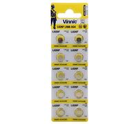 10x Vinnic Alkaline 1.5 V Button Cell Batteries AG4, 177, 377, SR626 LR626 Watch Batteries, Button Batteries