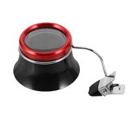 10x Watch Repair Magnifier Loupe, Clip on Glass Lens, Red Eyeglass | 3.7x3.7x2.3cm Lightweight Plastic Frame, Hands-Free Precision for Watchmakers, Craft Hobbyists and Needlework Detail