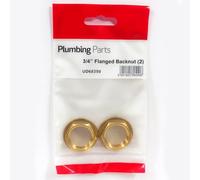 10x Westco 3/4" Flanged Brass Back Nut (Pack in Pairs) - Secure Tap Fixing, Rust-Resistant, Plumbing Parts