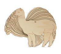 10x Wooden Alpaca Standing Side View Craft Shapes 3mm Plywood Animal Arid Farmed South American(12 x 13cm,Hole Top Centre)