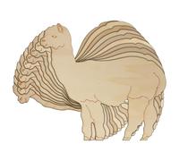 10x Wooden Alpaca Standing Side View Craft Shapes 3mm Plywood Animal Arid Farmed South American(5 x 5.4cm,No Hole)