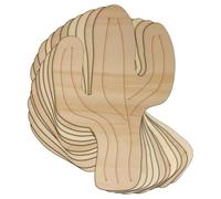 10x Wooden Cactus Comic Craft Shape 3mm Ply Desert Mexican Plant Tree Prickly(15 x 9.9cm,No Hole)
