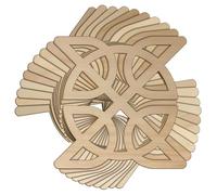 10x Wooden Celtic Knot Circle Square Basic Craft Shapes 3mm Plywood Patterns(12 x 12cm)