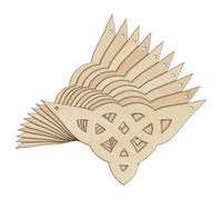 10x Wooden Celtic Knot Corner Triangle Craft Shape 3mm Ply Geometric Pattern(15 x 28.8cm,2 Holes Top Corners)