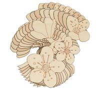 10x Wooden Cherry Flowers on a Branch Craft Shape 3mm Ply Plants Blossom(18 x 18cm,No Hole)