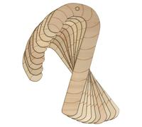 10x Wooden Christmas Candy Cane Craft Shapes 3mm Plywood Xmas Decoration Sweet(18 x 8.3cm,Hole Top Centre)