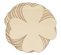 10x Wooden Clover 4 Leaf Logo Craft Shape 3mm Ply Plant Flower(4 x 4cm,No Hole)