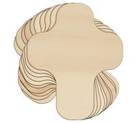 10x Wooden Cross Rounded Plain Craft Shape 3mm Ply Christian Youthwork(15 x 12.3cm,No Hole)