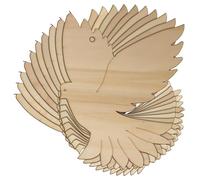 10x Wooden Dove Flying Accurate Craft Shape 3mm Ply Birds Shape(4 x 3.2cm,Hole Top Centre)