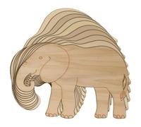 10x Wooden Elephant Walking Comic Craft Shapes 3mm Plywood Safari(10 x 15cm,No Hole)