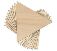 10x Wooden Equilateral Triangle Craft Shape 3mm Plywood Geometric 3 Equal Sides(15 x 12.9cm,No Hole)