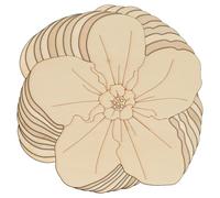 10x Wooden Forget Me Not Head Acurate Craft Shape 3mm Ply Flowers Plants(15 x 15cm,No Hole)