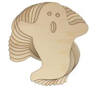 10x Wooden Ghost Scary Comic Howling Craft Shapes 3mm Plywood Halloween(4 x 3.6cm,No Hole)