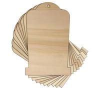 10x Wooden Grave Stone Scalloped Craft Shape 3mm Ply Halloween Decoration(10 x 7cm,Hole Top Centre)