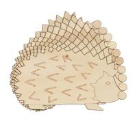 10x Wooden Hedgehog European Comic Craft Shape 3mm Ply Wildlife Animals(4 x 7.2cm,Hole Top Centre)