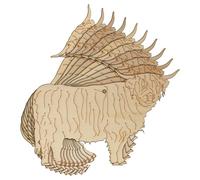 10x Wooden Highland Bull Standing Craft Shapes 3mm Plywood Animal Farmyard Cow(6 x 9.2cm,Hole Top Centre)