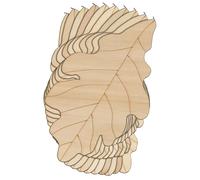 10x Wooden Oak Leaves Craft Shapes 3mm Plywood Tree English Quercus Robur Leaf(10 x 7.8cm,No Hole)