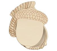 10x Wooden Oak Tree Acorn Craft Shapes 3mm Plywood Fruit Quercus Robur(15 x 10.5cm,No Hole)
