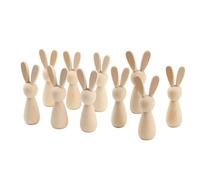 10x Wooden Peg Dolls Wood Pieces Decorations Miniature Peg People Peg Doll Bodies for DIY Painting Home Party Decor