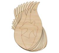 10x Wooden Pentecost Flame with Dove Craft Shape 3mm Ply Christian Youthwork(15 x 9cm,Hole Top Centre)