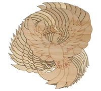 10x Wooden Phoenix Flying Front Veiw Craft Shape 3mm Ply Fantasy Mythology(4 x 3.4cm,No Hole)